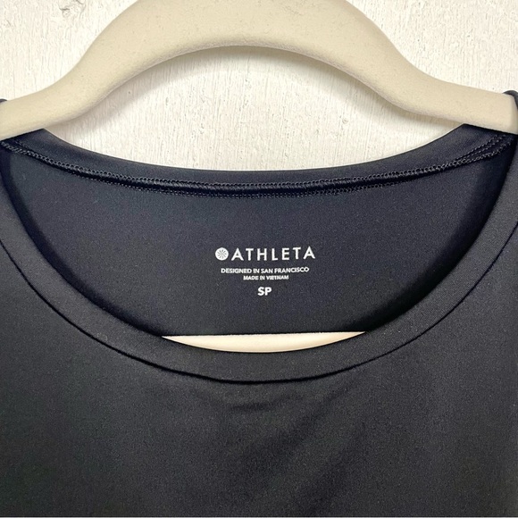 Athleta Sunlover Tank Dress‎ UPF Sheer Mesh Hem Beach Athleisure Tennis Prep SP - Picture 4 of 11